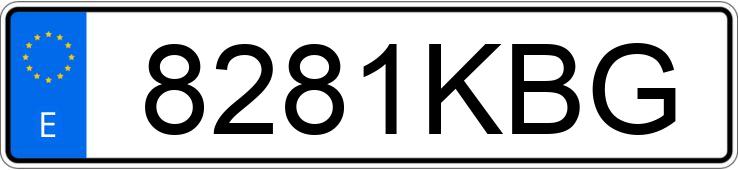 Numer rejestracyjny 8281KBG posiada FORD KUGA