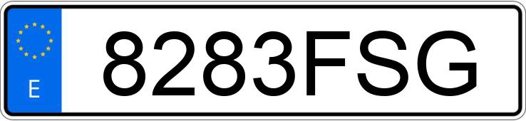 Numer rejestracyjny 8283FSG posiada VOLVO C30