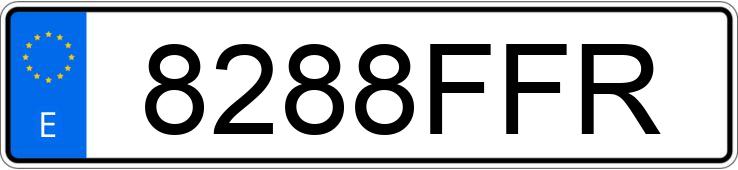 Numer rejestracyjny 8288FFR posiada BMW SERIE 3