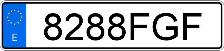 Numer rejestracyjny 8288FGF posiada BMW Z4