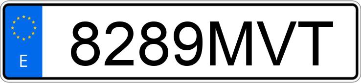 Numer rejestracyjny 8289MVT posiada AUDI Q7