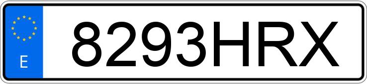 Numer rejestracyjny 8293HRX posiada VOLKSWAGEN SHARAN