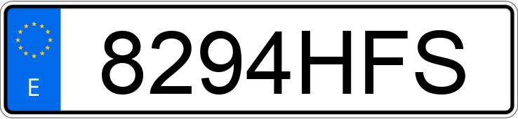 Numer rejestracyjny 8294HFS posiada RENAULT FLUENCE