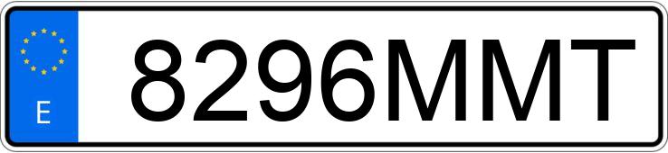 Numer rejestracyjny 8296MMT posiada RENAULT TRAFIC