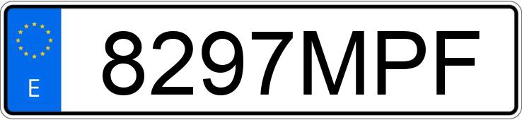 Numer rejestracyjny 8297MPF posiada MG HS