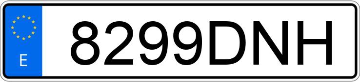 Numer rejestracyjny 8299DNH posiada MERCEDES A (168-169)