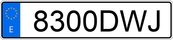 Numer rejestracyjny 8300DWJ posiada PEUGEOT 407