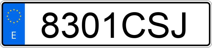 Numer rejestracyjny 8301CSJ posiada CITROEN XSARA
