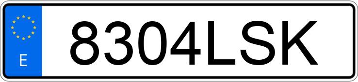 Numer rejestracyjny 8304LSK posiada HONDA CIVIC