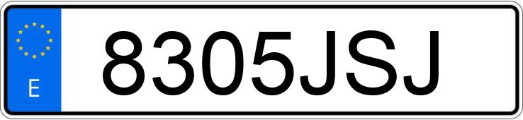 Numer rejestracyjny 8305JSJ posiada TOYOTA AURIS