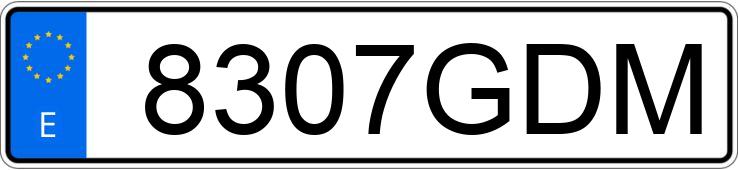 Numer rejestracyjny 8307GDM posiada DACIA LOGAN