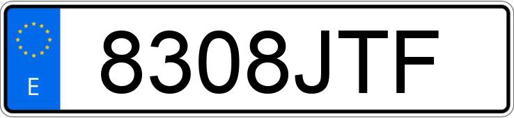 Numer rejestracyjny 8308JTF posiada VOLKSWAGEN CRAFTER