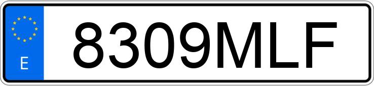 Реєстраційний номер 8309MLF має MAZDA MAZDA3