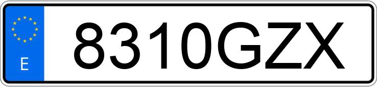 Numer rejestracyjny 8310GZX posiada VOLKSWAGEN GOLF