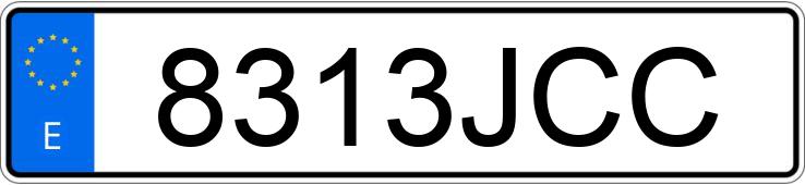 Numer rejestracyjny 8313JCC posiada TOYOTA RAV4