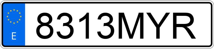 Numer rejestracyjny 8313MYR posiada MERCEDES GLC (254)