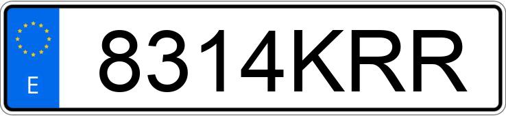 Numer rejestracyjny 8314KRR posiada RENAULT ESPACE Numer rejestracyjny 8314KRR posiada RENAULT ESPACE