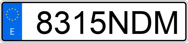 Numer rejestracyjny 8315NDM posiada BMW SERIE 1