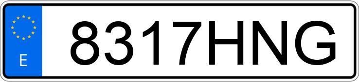 Il numero di registrazione 8317HNG ha LAND ROVER RANGE ROVER EVOQUE