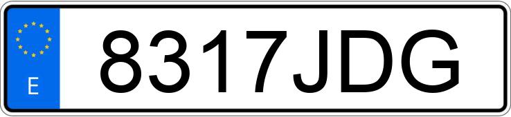 Numer rejestracyjny 8317JDG posiada FORD FIESTA