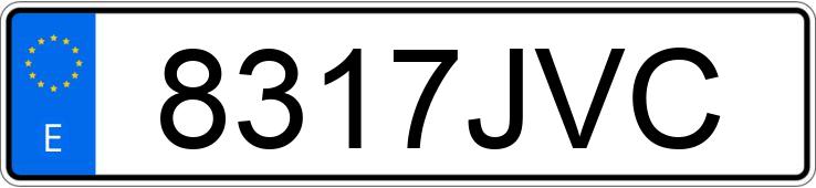 Numer rejestracyjny 8317JVC posiada MERCEDES C (205)