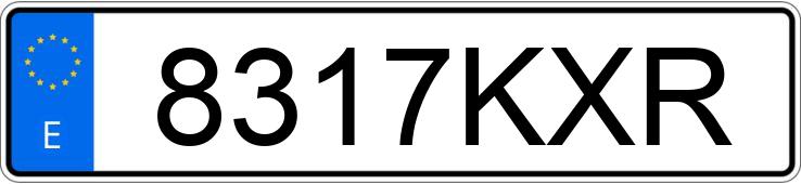 Numer rejestracyjny 8317KXR posiada BMW SERIE 3