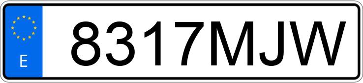 Numer rejestracyjny 8317MJW posiada PEUGEOT RIFTER