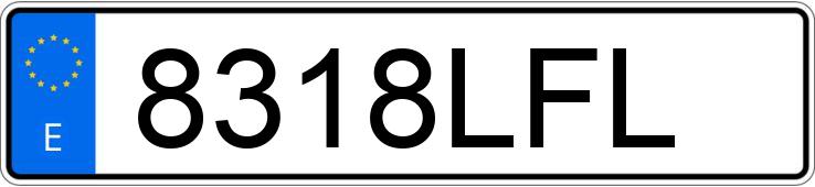 Numer rejestracyjny 8318LFL posiada MERCEDES VITO