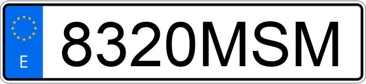 Numer rejestracyjny 8320MSM posiada POLESTAR 2