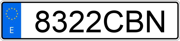 Numer rejestracyjny 8322CBN posiada SEAT LEON