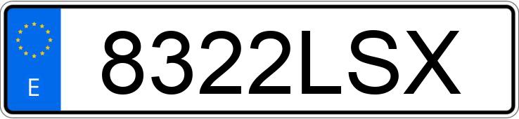 Numer rejestracyjny 8322LSX posiada SEAT IBIZA