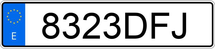 Numer rejestracyjny 8323DFJ posiada PEUGEOT 206