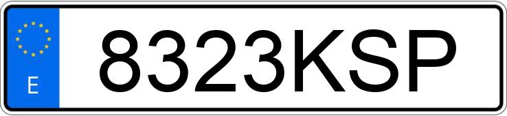 Numer rejestracyjny 8323KSP posiada KIA SPORTAGE