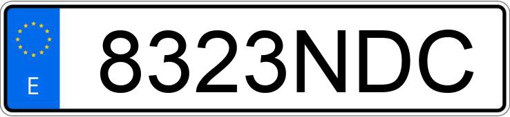 Numer rejestracyjny 8323NDC posiada MERCEDES C (205)