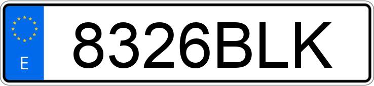 Numer rejestracyjny 8326BLK posiada PEUGEOT 206