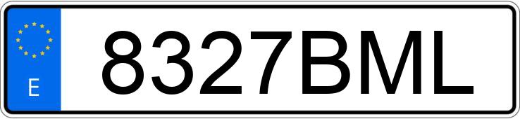El número de registro 8327BML tiene BMW SERIE 3