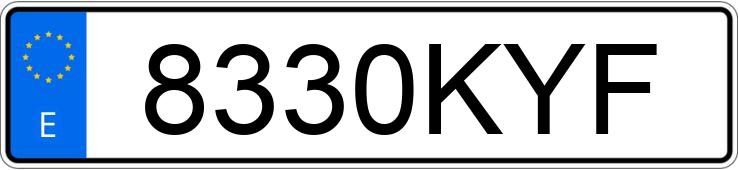 Numer rejestracyjny 8330KYF posiada RENAULT CLIO
