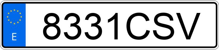 Numer rejestracyjny 8331CSV posiada BMW SERIE 3