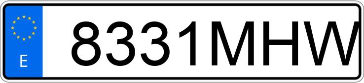 Numer rejestracyjny 8331MHW posiada SKODA KAROQ