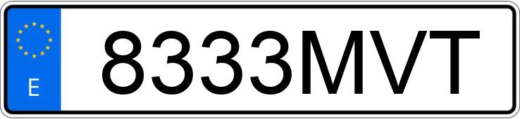 Numer rejestracyjny 8333MVT posiada BMW X4