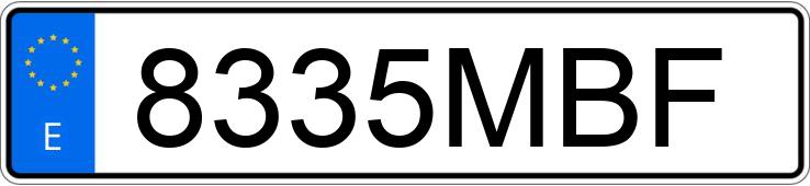 Numer rejestracyjny 8335MBF posiada FORD FOCUS