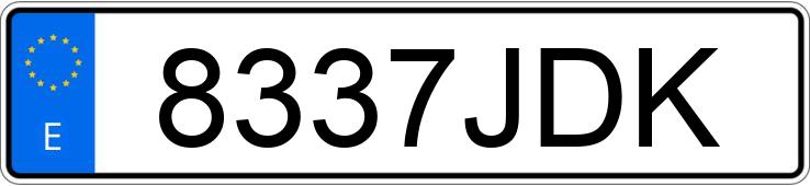 Numer rejestracyjny 8337JDK posiada SYM FIDDLE 125