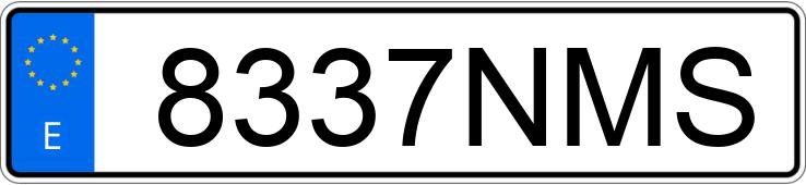 Numer rejestracyjny 8337NMS posiada BMW XM