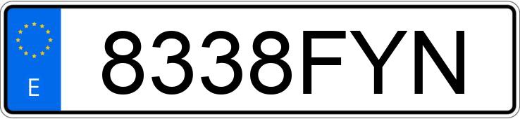 Numer rejestracyjny 8338FYN posiada OPEL CORSA