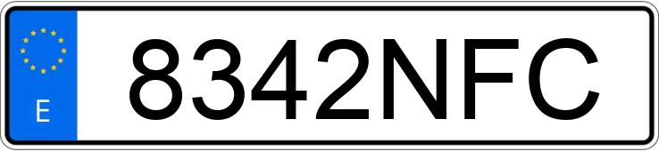 Numer rejestracyjny 8342NFC posiada PEUGEOT EXPERT