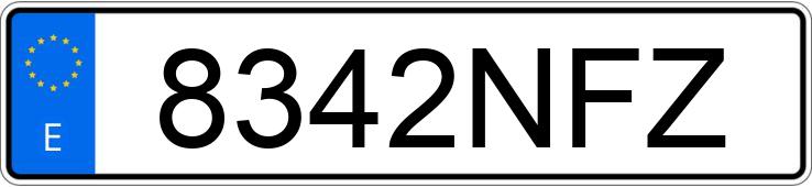 Numer rejestracyjny 8342NFZ posiada MG HS