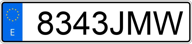 Numer rejestracyjny 8343JMW posiada SEAT IBIZA