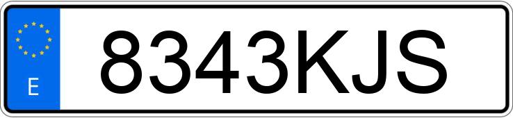 Numer rejestracyjny 8343KJS posiada SEAT IBIZA