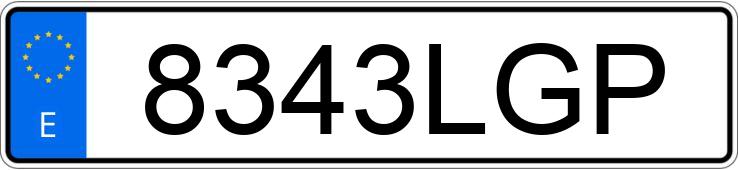 Numer rejestracyjny 8343LGP posiada PORSCHE TAYCAN