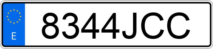 Numer rejestracyjny 8344JCC posiada AUDI A3 SPORTBACK